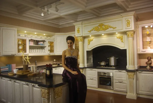 Tinggi Mewah Kabinet Dapur Desain Untuk Rumah Vila K030 Di Lemari Tinggi Mewah Kabinet Dapur Desain Untuk Rumah Vila K030