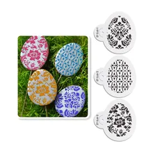 Chic Easter Eggs Cookie Stencil,Baking Fondant Tools for Cakes,Celebration Tools Set