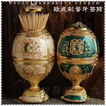 Европейская живопись, креативный подарок, украшения, коробка для зубочистки, замок, в форме яйца, зубочистка, вечерние украшения для рождественского стола