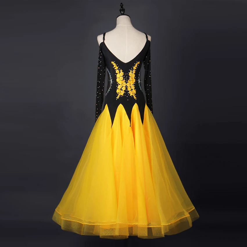 Waltz Ballroom Competition Dance Dress Standard Performance Stage Costumes Woman Evening Gowns Sexy Suspenders Applique girl dance costume women dance skirt
