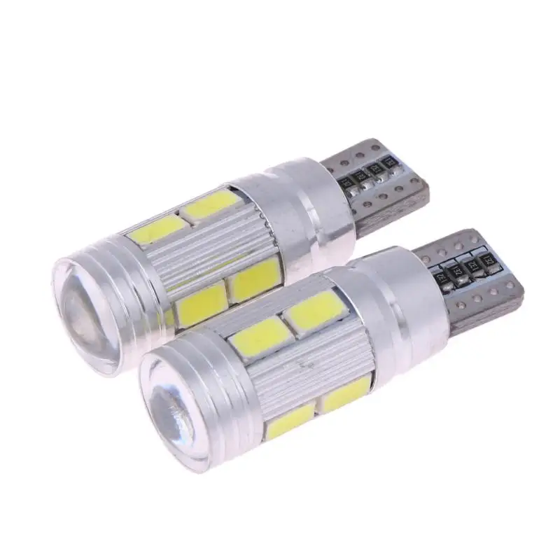 2 шт. Автомобильные светодиодные лампы T10 5630 10 SMD W5W 12 В|Сигнальная лампа| |