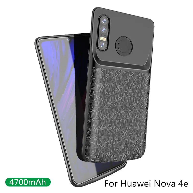 

External Extended Phone Battery Power Case 4700mAh Portable Power Bank Case For Huawei Nova 4e Backup Battery Charging Cover