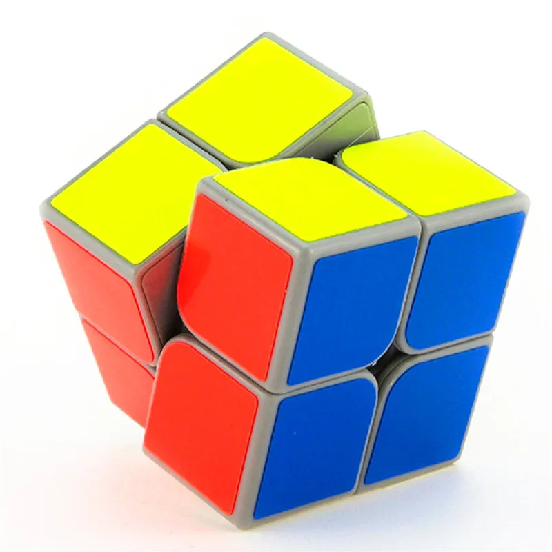 MOYU TangPo 2x2x2 Безопасный АБС пластик Профессиональный ультра-гладкая головоломка на скорость куб головоломка образовательная Разведка 2x2 детская игрушка - Цвет: Gray