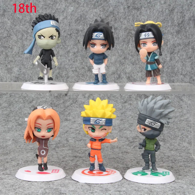 6 шт/много с героями аниме «Наруто» фигурку Nendoroid Psychic зверь милый Гаара SASUKE kakashi Itachi Ninja коллекция моделей pvc S