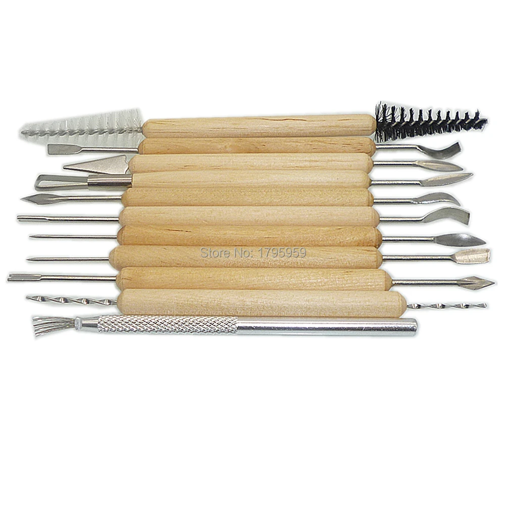 High Quality Polymer Clay Sculpting Carving 11pc/Set Wood Models Art Projects Pottery Tools For