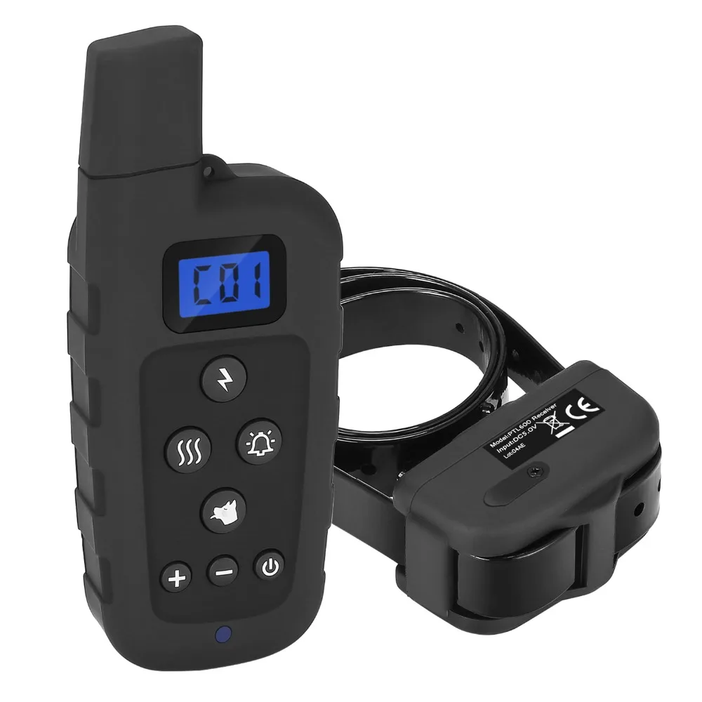 3 режима Tone Vibration Shock e collar черный дистанционный диапазон 600 ярдов IP67