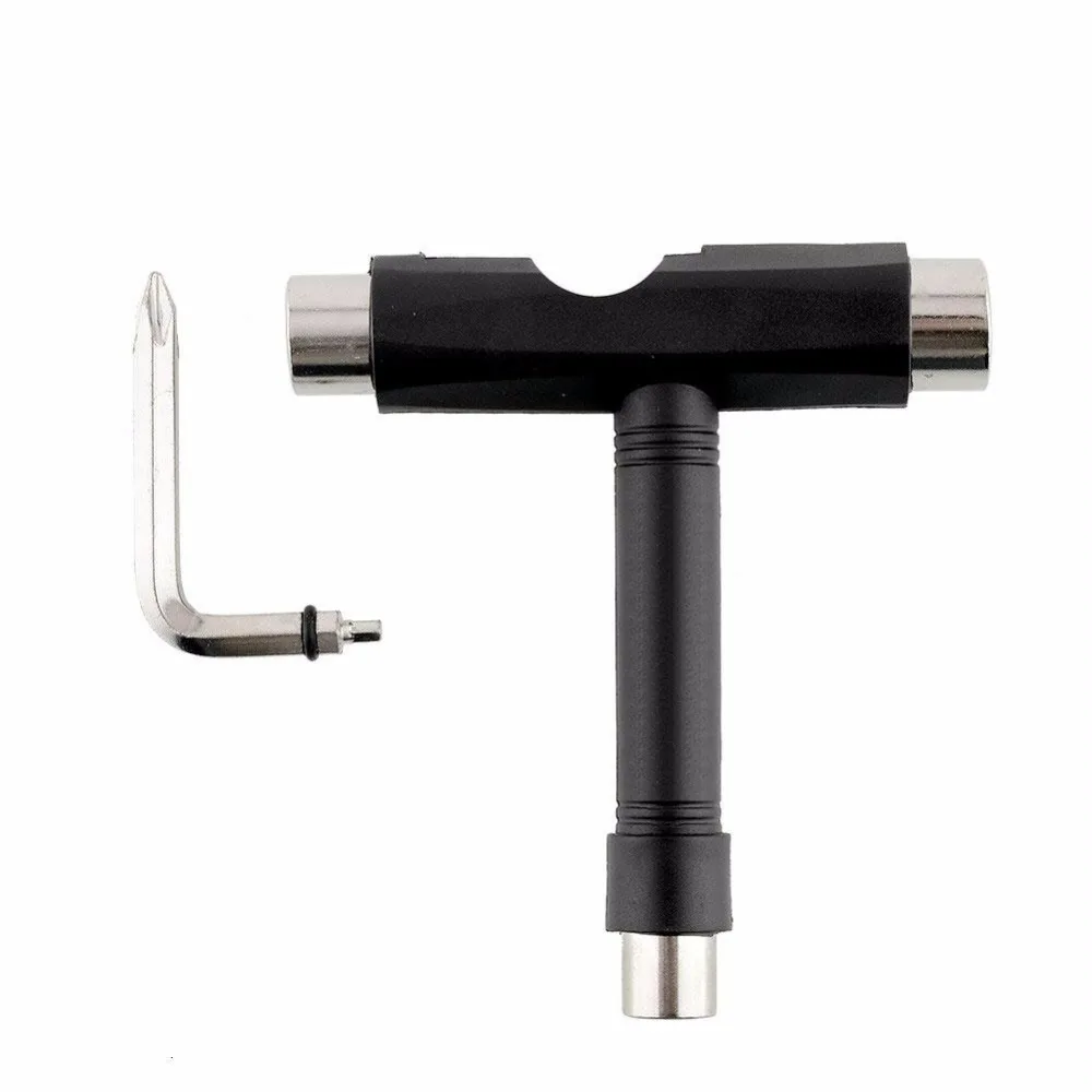 

Roller Skate Skateboard T Shape Board Tool + Allen Key Wrench Black Useful
