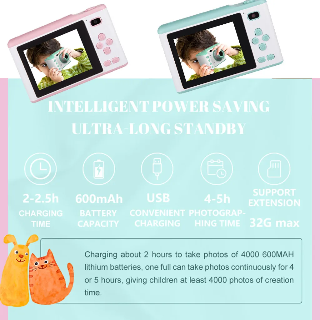 HIPERDEAL новая детская камера Детская цифровая 2,8 HD камера с сенсорным экраном детская видеокамера креативные подарки ко дню рождения Jy1