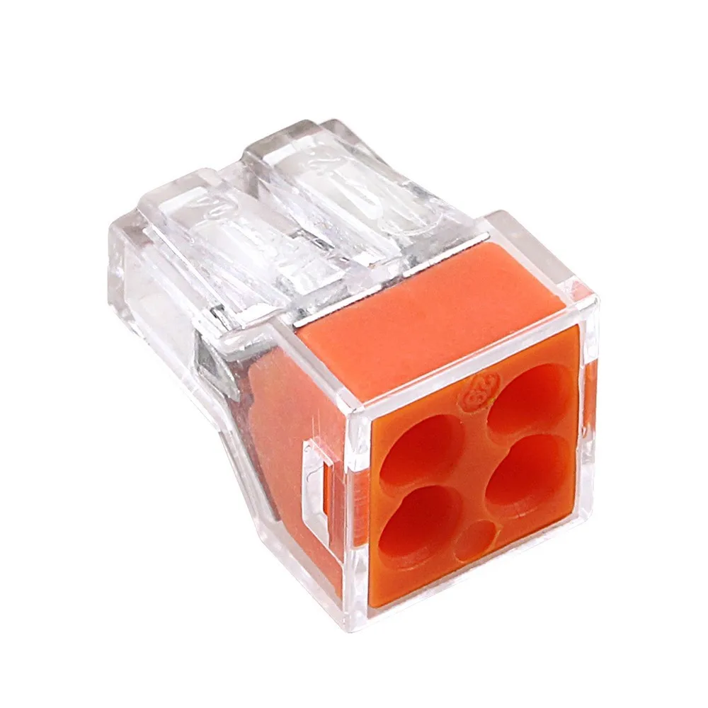 

(10pcs/lot) PCT-104 Push wire wiring connector For Junction box 4 pin conductor terminal block wago connectors 773-104