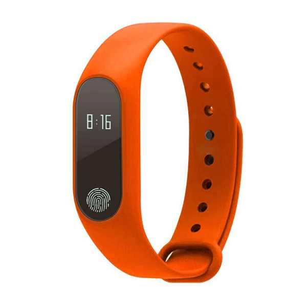 Мужские цифровые часы для фитнеса, спортивные наручные часы, трекер сердечного ритма, браслет для измерения артериального давления, IP67, водонепроницаемые для IOS Android - Цвет: Orange