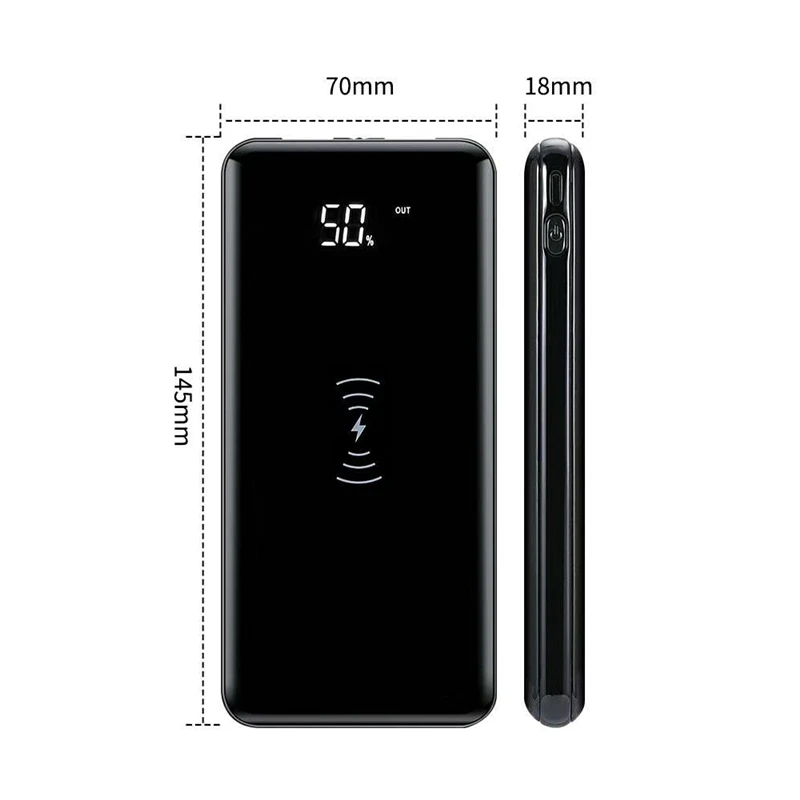 5W 10000mAh QI Wireless Charger Dual USB Power Bank with Digital Display External Battery Powerbank for iphone X Samsung Xiaomi 5W 10000mAh QI Wireless Charger Dual USB Power Bank with Digital Display External Battery Powerbank for iphone X Samsung Xiaomi