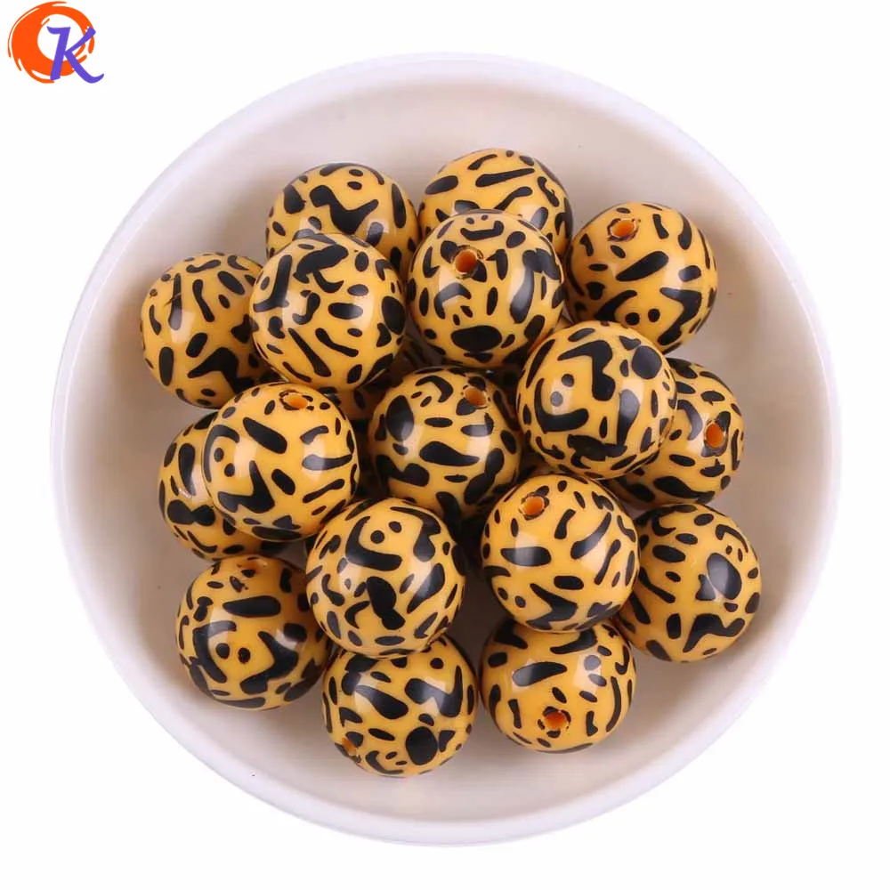 

Cordial Design 20MM 100Pcs/Lot Animal Printing On Solid Beads For Earring Jewelry Making For Asian Market