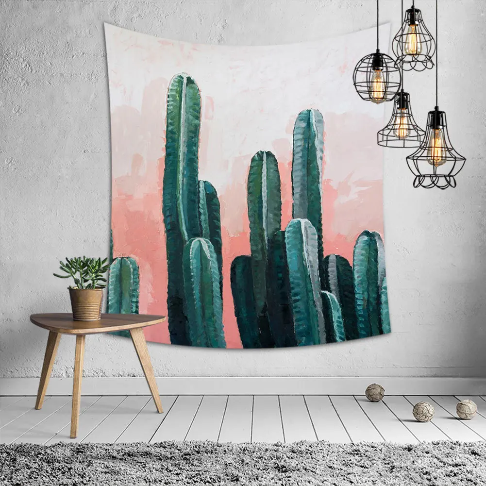 

Multi-bell-shaped mandala wall hanging cactus tapestry green 3D sexy couple carpet blanket yoga mat decorative tapestry home