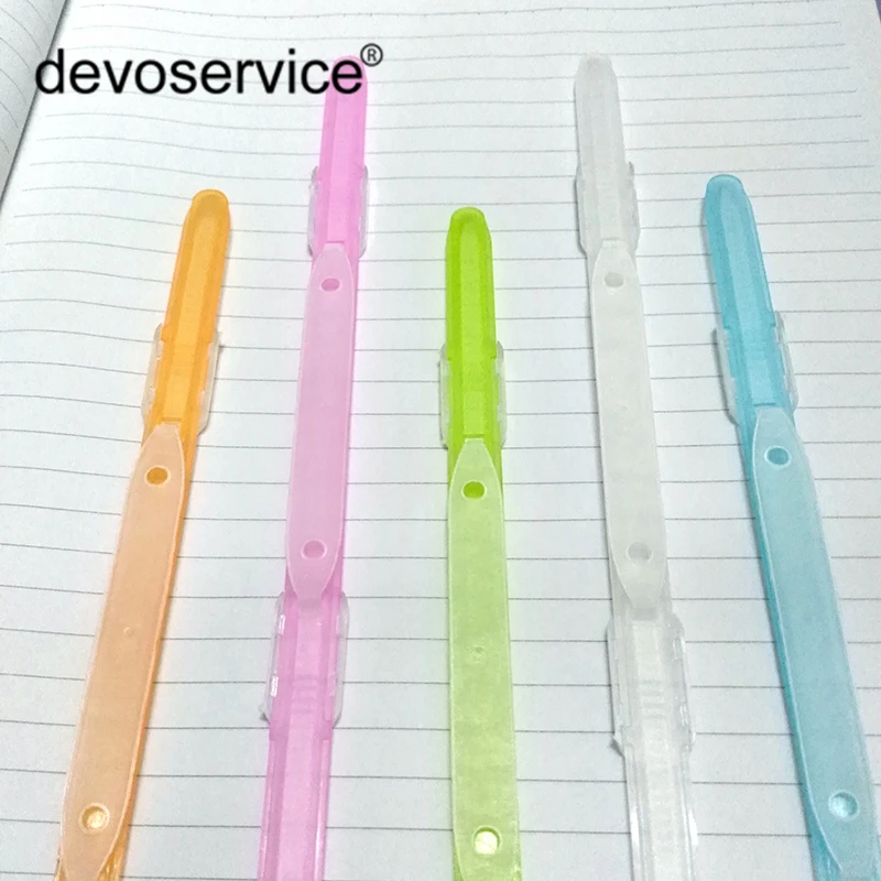 New 5Pcs/Lot 2 Holes Document Paper Fasteners Plastic Binding Binder