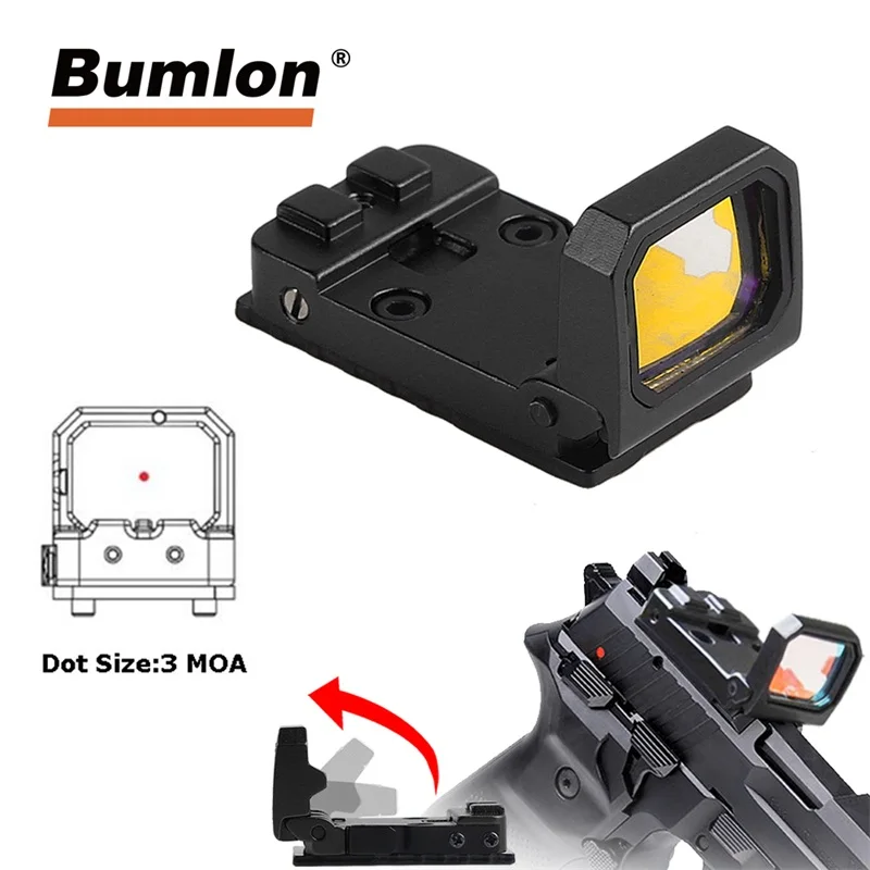 

Tactical Flip Dot Reflex Sight Scope Red Dot Holographic RMR Sight for Outdoor Hunting Optics HT5-0049