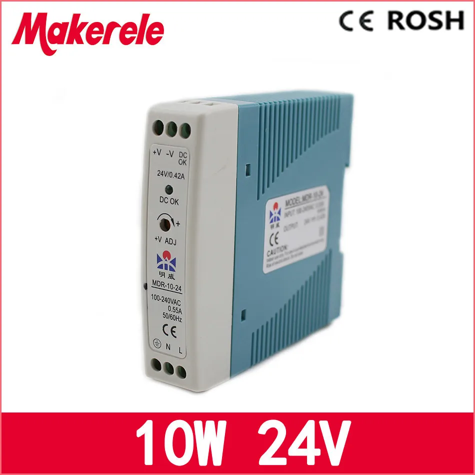 Импульсный блок питания для компьютера Mdr-10-24 10 Вт 0.42a 24 В Мини Размер Din-рейку питания ac dc импульсный источник Питания с Ce Approv для светодиодных водитель