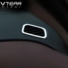 Vtear для hyundai Creta ix25 хендай крета интерьерные аксессуары приборной панели автомобиля кондиционер вентиляционное отверстие крышка отделка рамка хром,автотовары