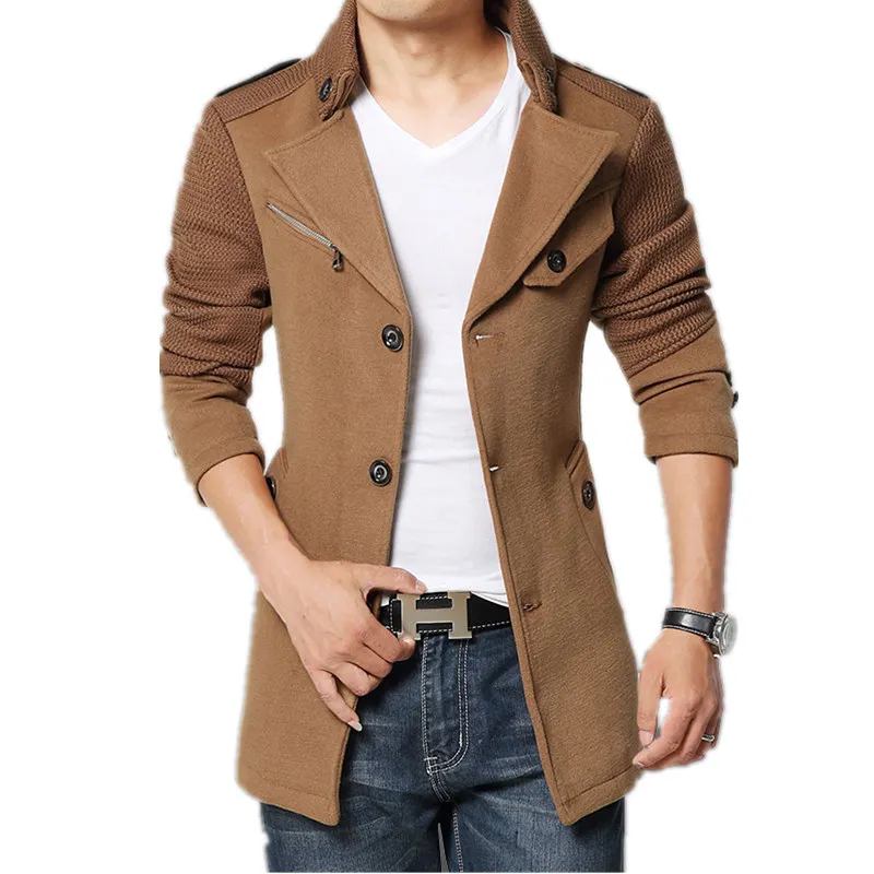 2017 Brand Winter Jacket Coat Men Turnd down Collar Slim