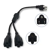 3 зубец Y сплиттер кабель удлинитель питания-кабель полосы выход заставка-Сплиттер кабеля питания-18AWG-UL утвержден-1ft