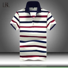 Мужская рубашка поло летние мужские деловые повседневные топы мужские белые полосатые с коротким рукавом мужская рубашка-поло рабочая одежда воротник поло