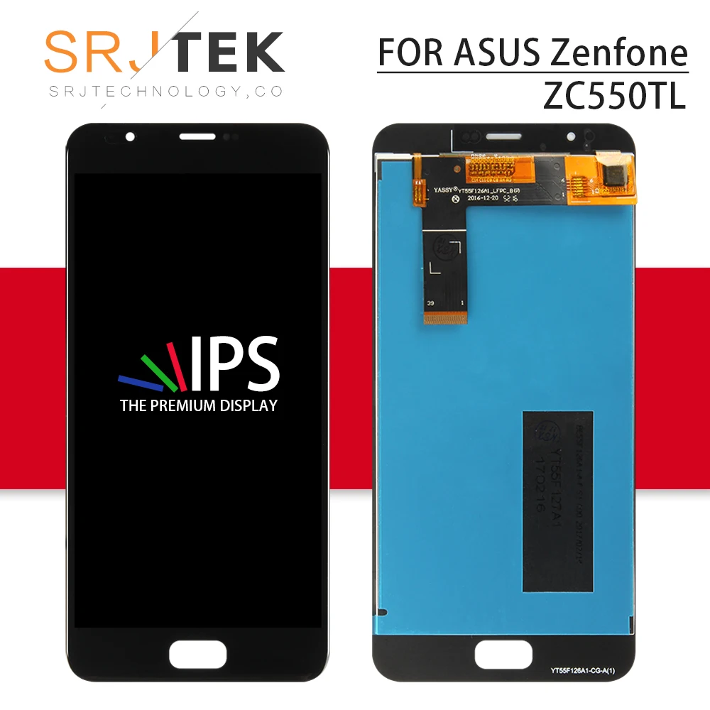 

Srjtek 5.5inch For ASUS Zenfone 4 Max Plus ZC550TL LCD Touch Screen Digitizer Sensor Parts Assembly For ZC550TL X015D Display