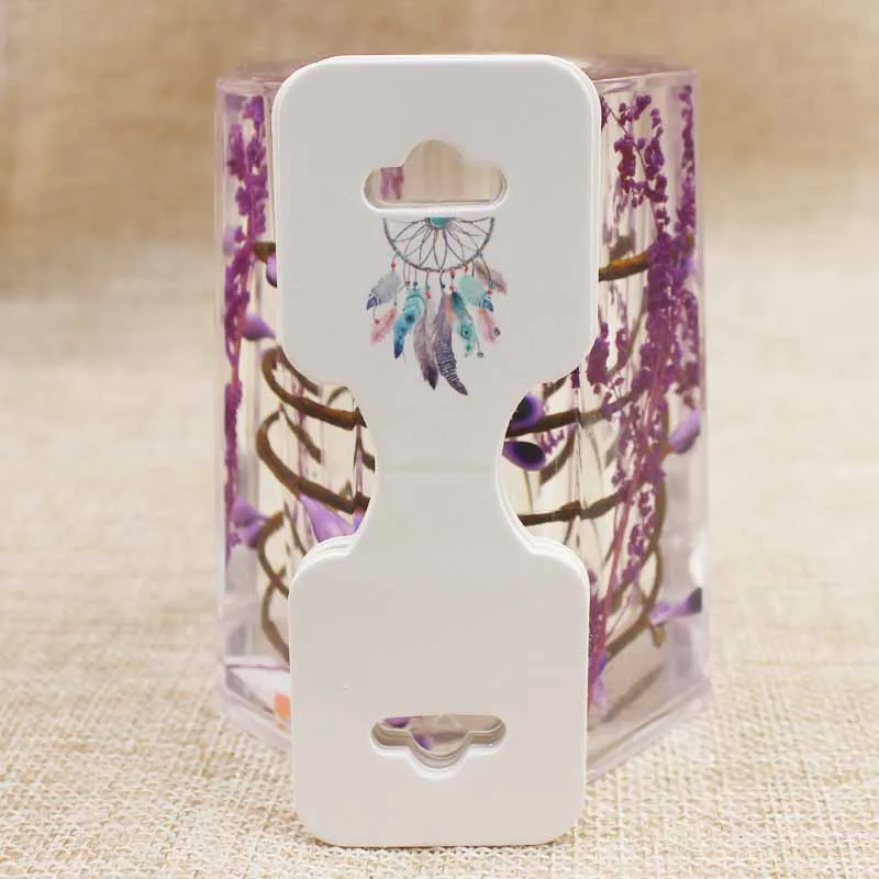 

24pcs/lot9*3.5cm colorful Jewelry Necklace&earring set Hang Tag card Marbel& Dreamcatcher&Feather pattern bracelet package cards