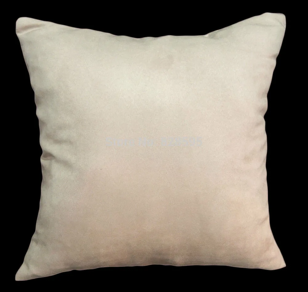 EG13 16" x 16" / 40 x 40CM Tan Soft Faux Leather Micro Suede Cushion