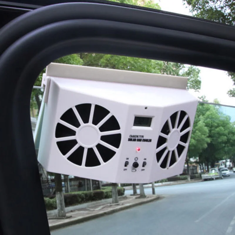 

1x Outer Solar Panels Car Cooler With Sealing Strips Solar Powered Car Window Air Vent Cooler Exhaust Cooling Fans Ventilator