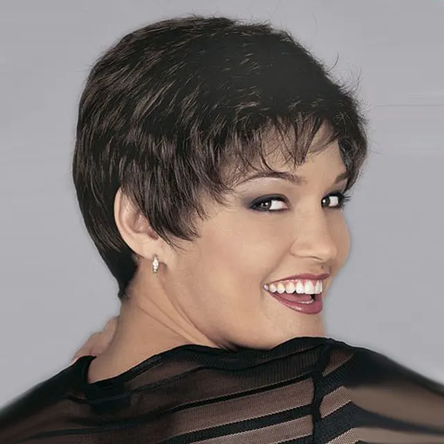 8" Short Curly Wigs for Black Women Synthetic Pixie Cut Wig African