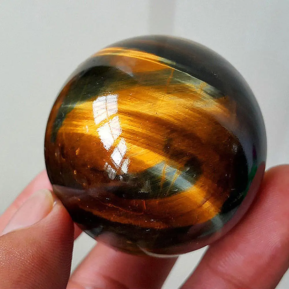 

Dark Yellow Asian Rare Tiger Eye Quartz Crystal Healing Ball Natural Stone Decorative Ball Sphere DIY Crystal Craft Decor 25mm