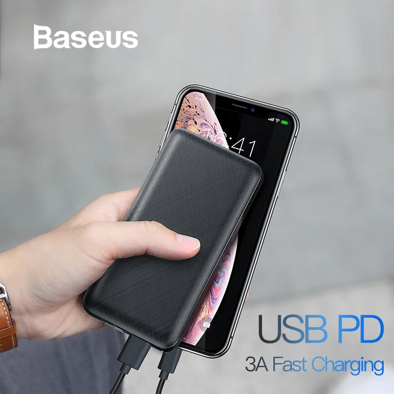 

Baseus 20000mAh Power Bank For iPhone 11 Pro Max Samsung Huawei External Battery 3A Type C PD Fast Charing USB Charger Powerbank