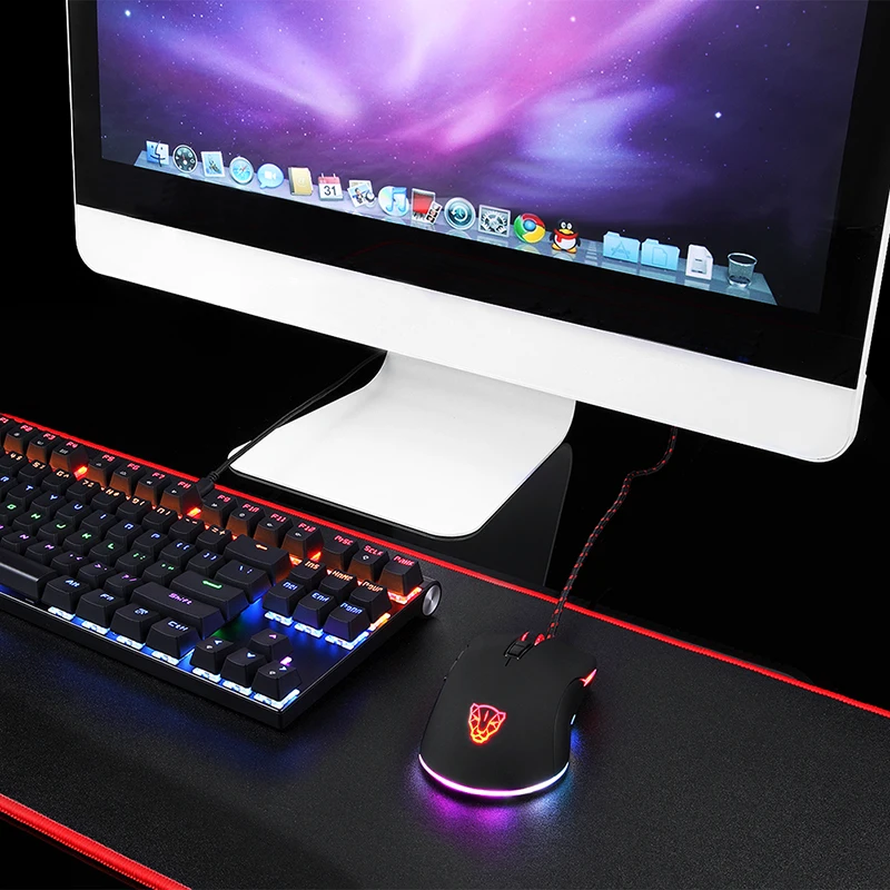 

HOT USB Wired Optical Mouse RGB LED Light 12000DPI PC Laptop Computer Gaming Mice Drop shipping