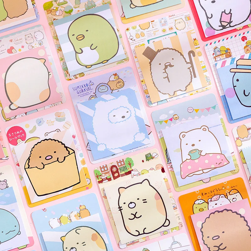 

Sumikko Gurashi N Times Memo Pad Cute Self-Adhesive Sticky Notes Bookmark Stationery Label Notepad School Supplies