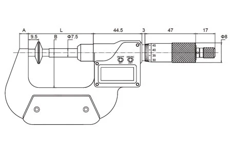 IP65 водонепроницаемый 0,001 мм электронный диск микрометр невращающийся шпинделя 0-1 дюймов Быстрое измерение 240-21-410 цифровой