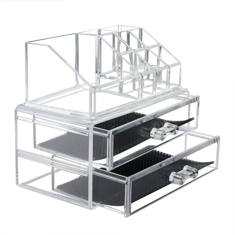 

Acrylic Jewelry Storage Box Drawer Makeup Organizer Transparent Desk Organizer Superposition Storage Case Makeup Brush Organizer