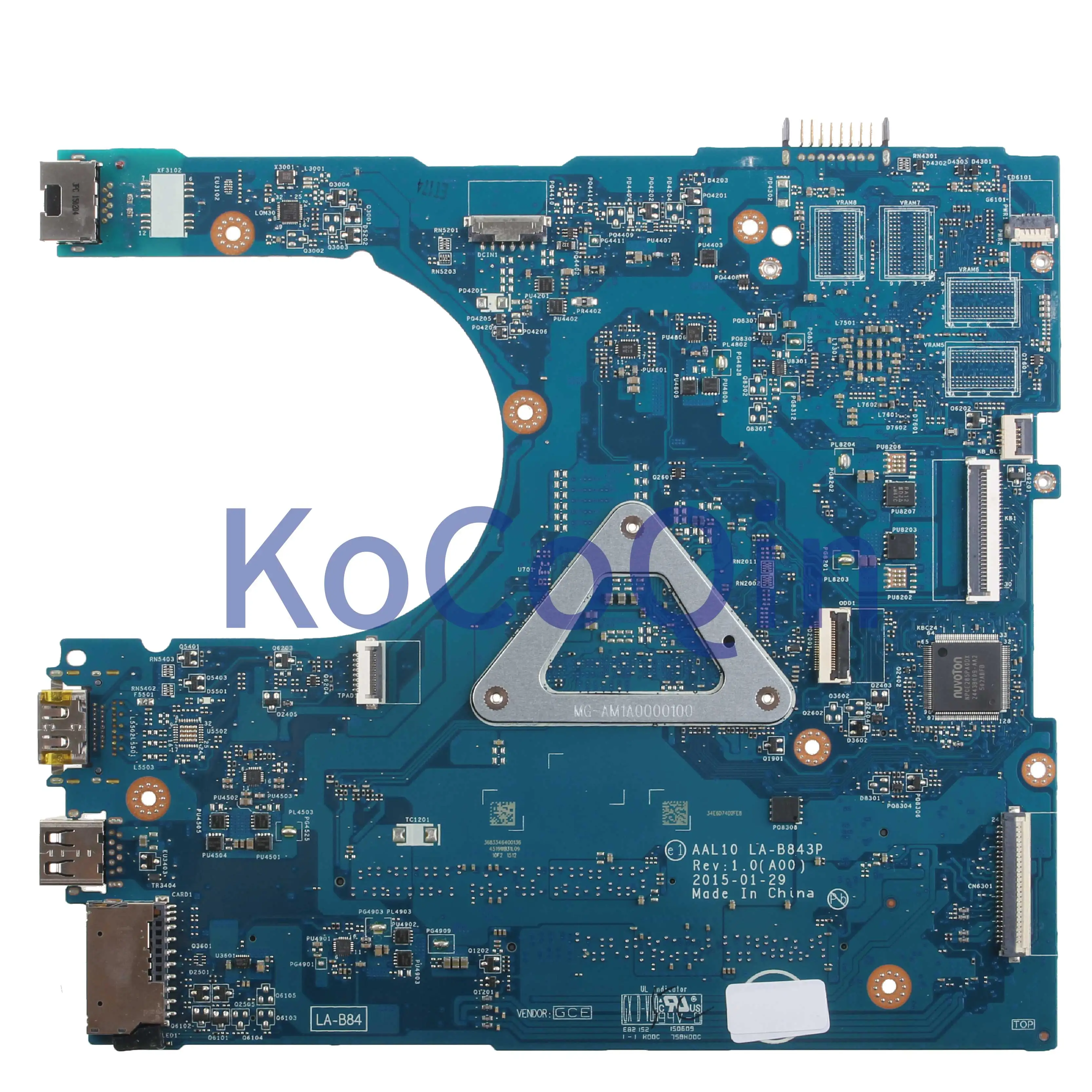 Kocoqin материнская плата для ноутбука DELL Inspiron 5458 5558 5758 Core 3205U 920 м SR215 N16V-GM-B1 материнская плата CN-0F0T2K 0F0T2K LA-B843P