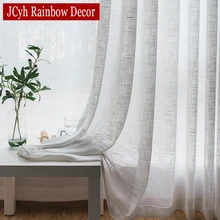 JCyh Linen White Tulle Curtains For Living Room Bedroom Window Sheer Curtains Organza Thick Voile Curtains Fabric Blinds Drapes JCyh Linen White Tulle Curtains For Living Room Bedroom Window Sheer Curtains Organza Thick Voile Curtains Fabric Blinds Drapes