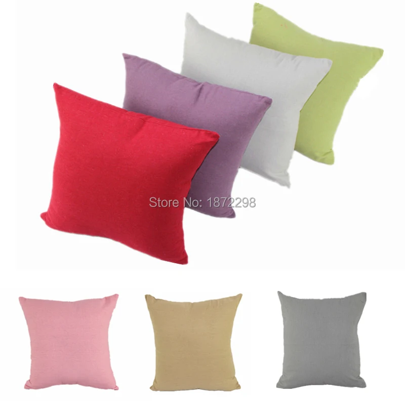

Free Shipping custom 40/45/50/60/65/70cm Linen/Rayon Plain Dyed cushion cover HT-LRDC-01