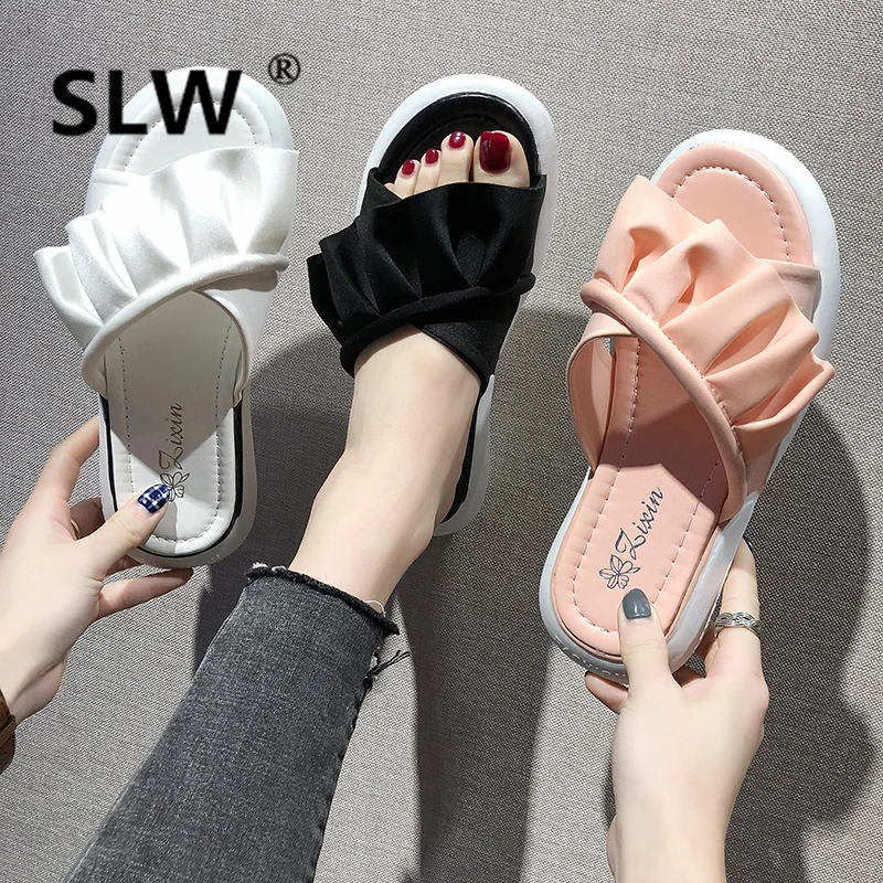 

Fashion slipper summer Slides allmatch women beach flip flops platform Flat Low outdoor Beach modis slides woman heels outside