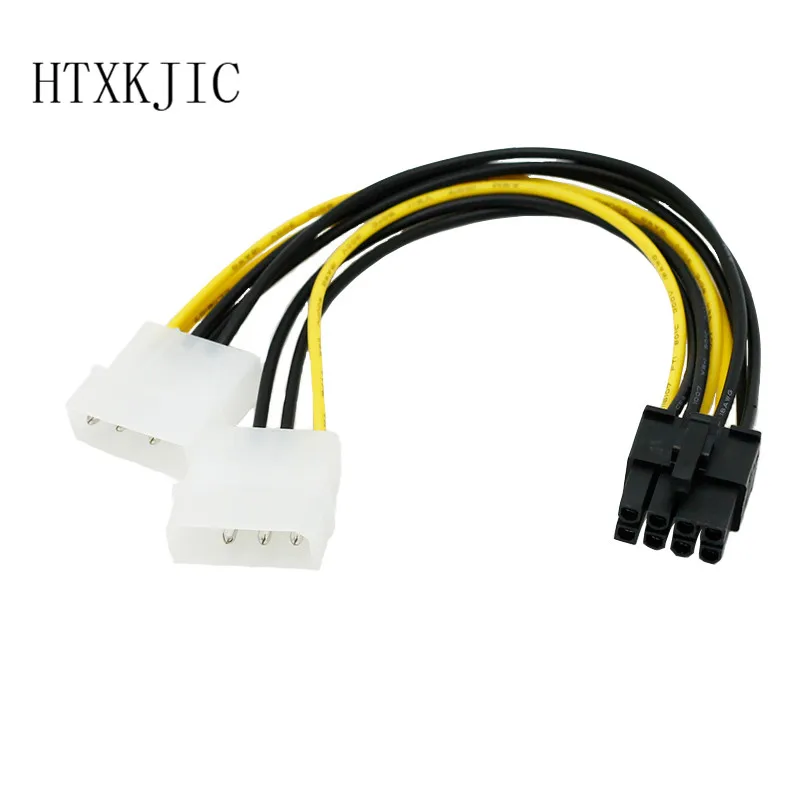 

PCI Express адаптер 4PINx2 к PCI-E 8PIN папа к двойному LP4 IDE кабель питания адаптер 16 см