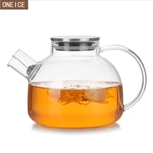 Термостойкий прозрачный стеклянный чайник, кофейник, китайский чай кунг-фу, 80 мл/1000 мл/1800 мл, крышка из нержавеющей стали