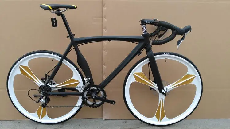 Discount Kalosse 18/20/22 speed road bike frame  3 spokes wheels  700C *23 tires  man and woman  52cm  Road  bike    road   bike 2