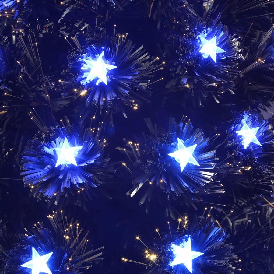 1,8 м/180 см полноцветный светодиодный светильник для рождественской елки с черной и синей пентаграммой