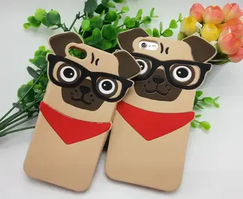 

3D Cute Animal SharPei Dog Pet Soft Silicone Phone Case For iPhone X 8 7 7 Plus Rubber Back Cover for iPhone 6 6S Plus 5 5s SE