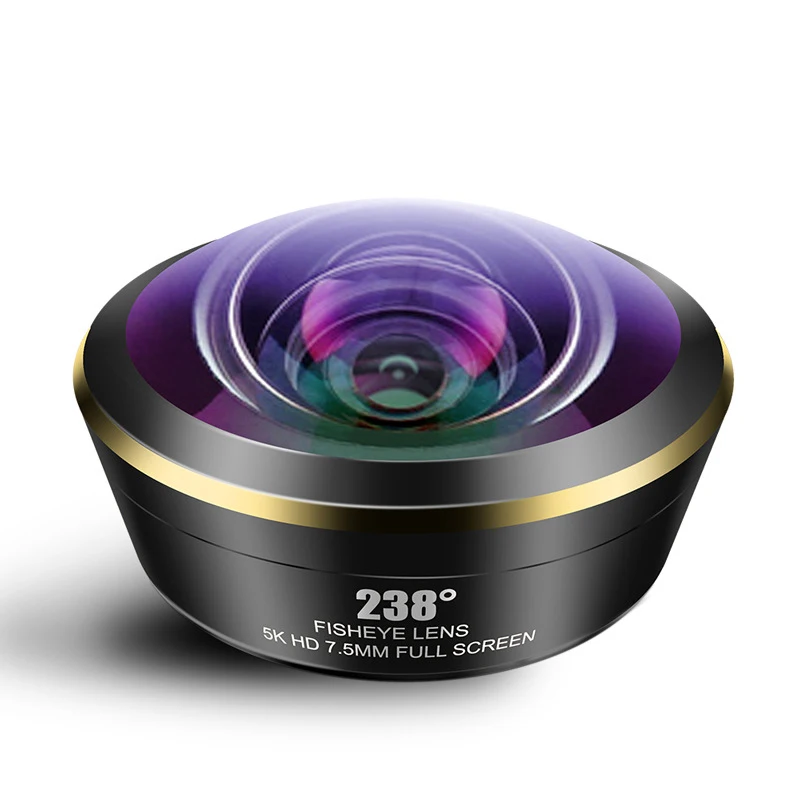 Комплект для телефона с объективом камеры 5K Hd Full Screen Super Fisheye 238 градусов Iphone Xs Xr 8 7 6