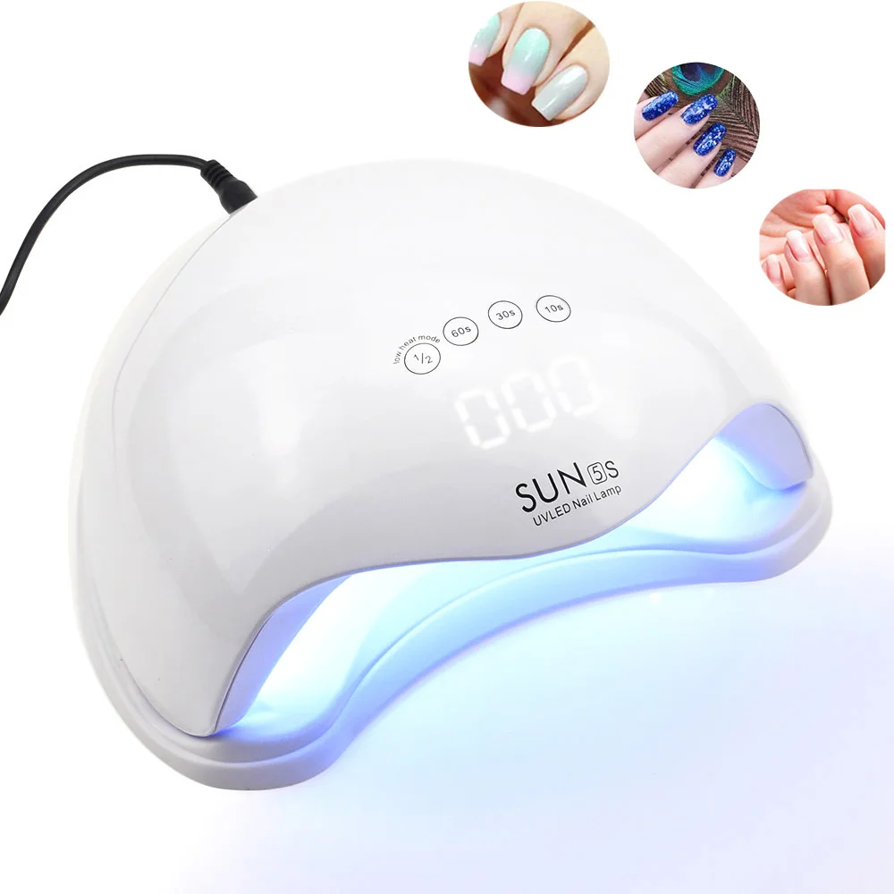 

SUN5S 48W UV Lamp LED Nail Lamp Nail Dryer For All Gels Polish Sun Light Infrared Sensing 10/30/60s Timer Smart For Manicure