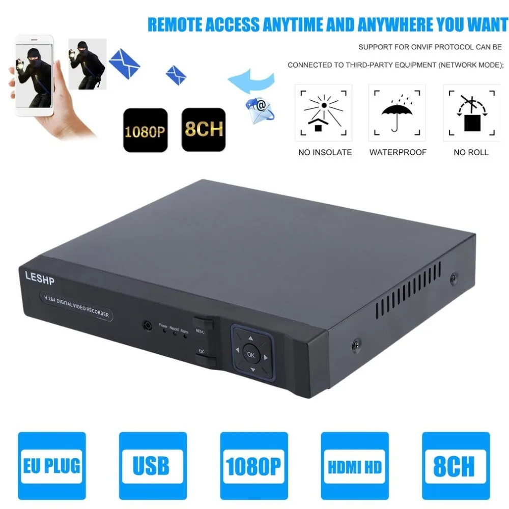 

Practical 5 In 1 8Ch H.264 1080N CCTV Security DVR Digital Video Recorder Monitor Surveillance System EU Plug