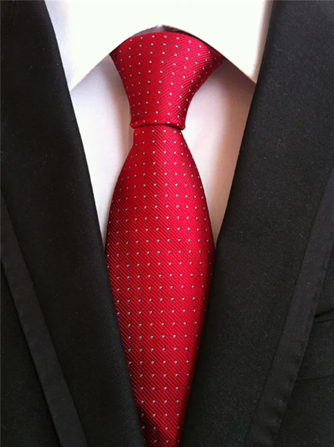 ГКНТ Фирменная брендовый мужской новинка года с принтом в горошек, платье из прочной тонкой ткани свадебные галстуки мужской галстук шелковые галстуки для Для мужчин галстук серебристого цвета Gravata подарок A037 - Цвет: 55
