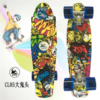 

Colorful Penny Board 22 Inch Cruiser Skateboard Complete banana Board for Kids Skateboarding Mini rocket board