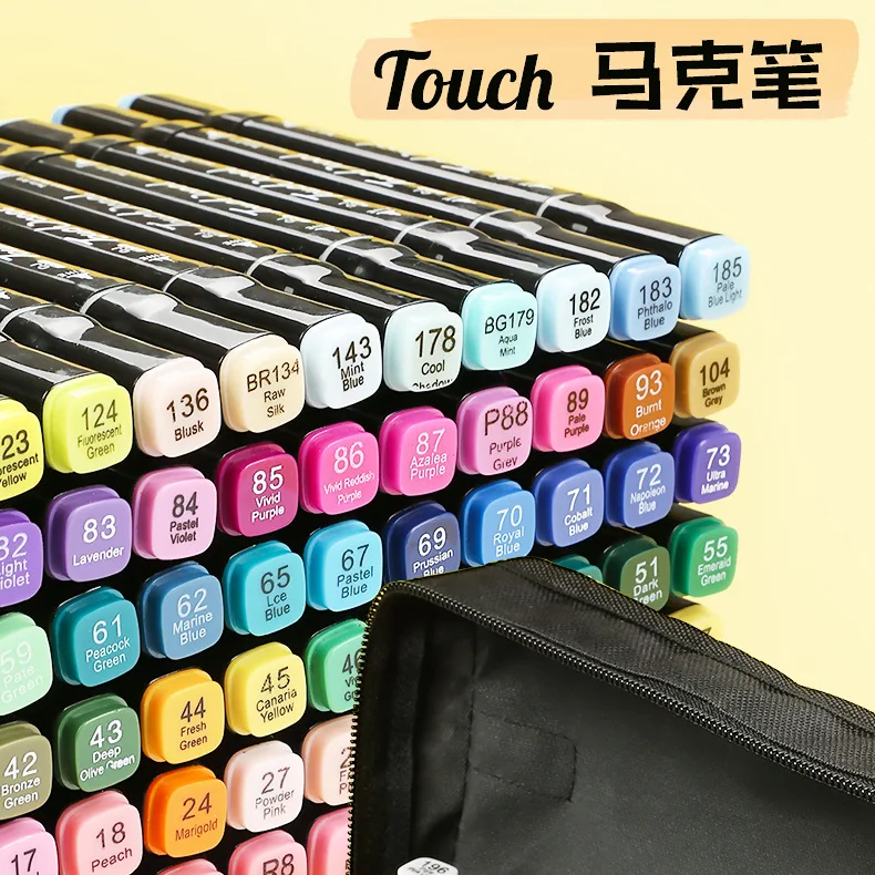 Touchmarkers ручка комплект 40/60/80/168 Цвет анимации эскизный чертёж маркер ручка для творчества на спиртовой основе с Manga Дизайн Искусство Подарки